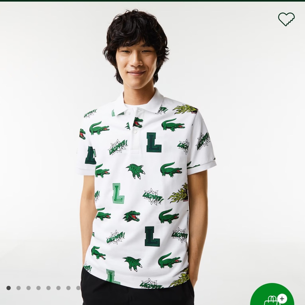 NWT Lacoste Men’s Crocodile All-Over Print Polo